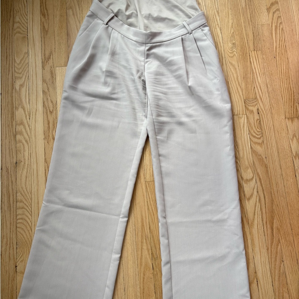 Abercrombie & Fitch Cream Wide Leg Pants